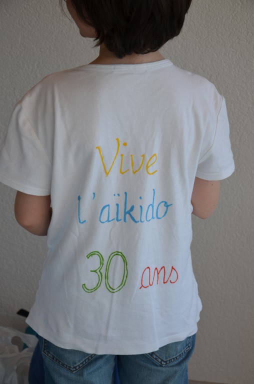 Un beau tee-shirt pour fêter les 30 ans du club d'aïkido